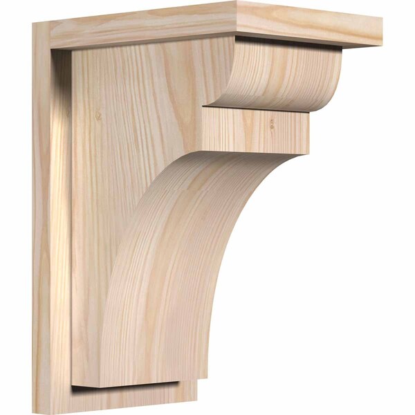 Ekena Millwork Yorktown Smooth Corbel w/Backplate, Douglas Fir, 7 1/2"W x 10"D x 14"H COR08X10X14YOR01SDF - main